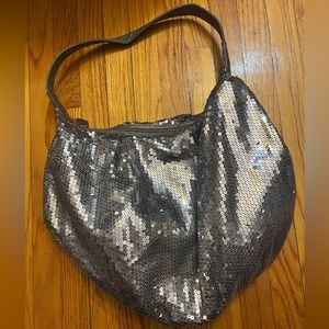 Sequin silver bag